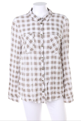 C&a Schwarz Weiss Karierter Mantel Yessica By C&A Hemd-Bluse