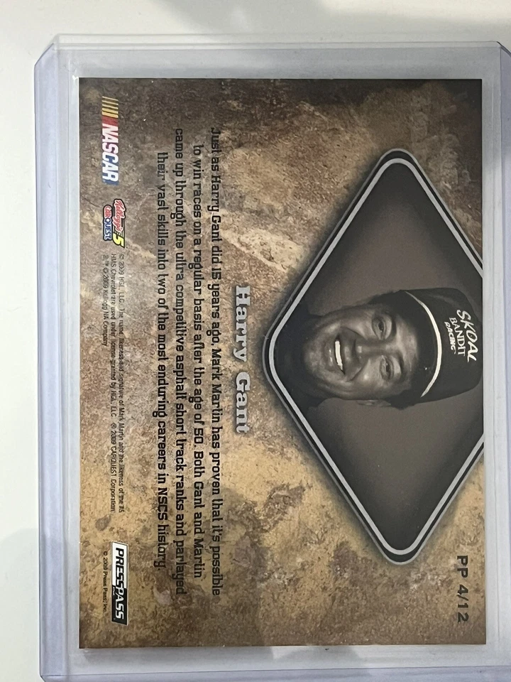 Harry Gant Mark Martin #PP4 HOF 2009 Press Pass Legends Past & Present /550 - Image 2 of 2