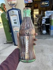 Vintage COCA COLA Old TIN Metal Coke BOTTLE Sign THERMOMETER