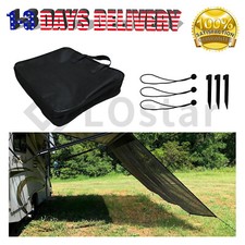 RV Awning Sun Shade Screen - Black Mesh Sunshade UV Block 11'-19' x 9'