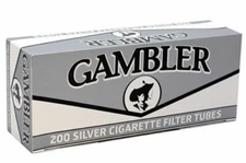 Gambler Silver Ultra Light King Size Ks RYO Cigarette Tubes 5 Boxes (1000 Tubes)