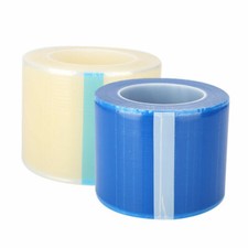 2 Roll Dental 1200 Sheets Plastic Barrier Film Non-Stick Plastic Edge Blue/Clear