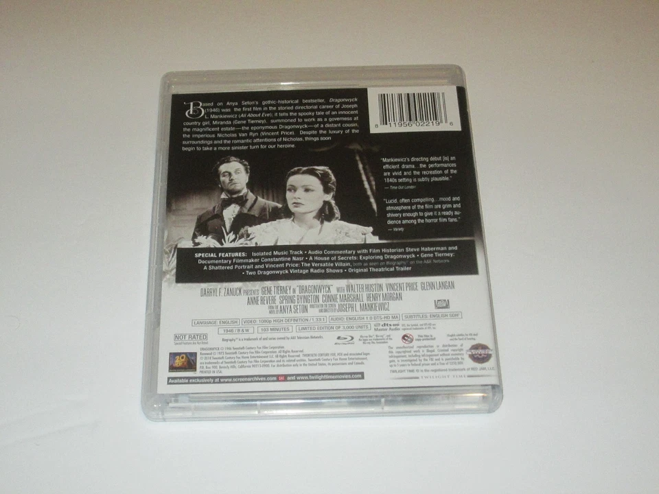 Dragonwyck Blu-Ray Twilight Time Limited Edition with Booklet Vincent Price OOP - Image 3 of 4