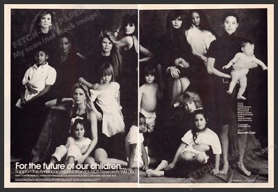 American Foundation for Aids 1980s Print Advertisement (2 pg) 1986 Super Models