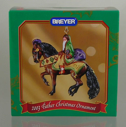 Breyer 700113 2003 Father Christmas Stablemate Andalusian Holiday Ornament - NIB