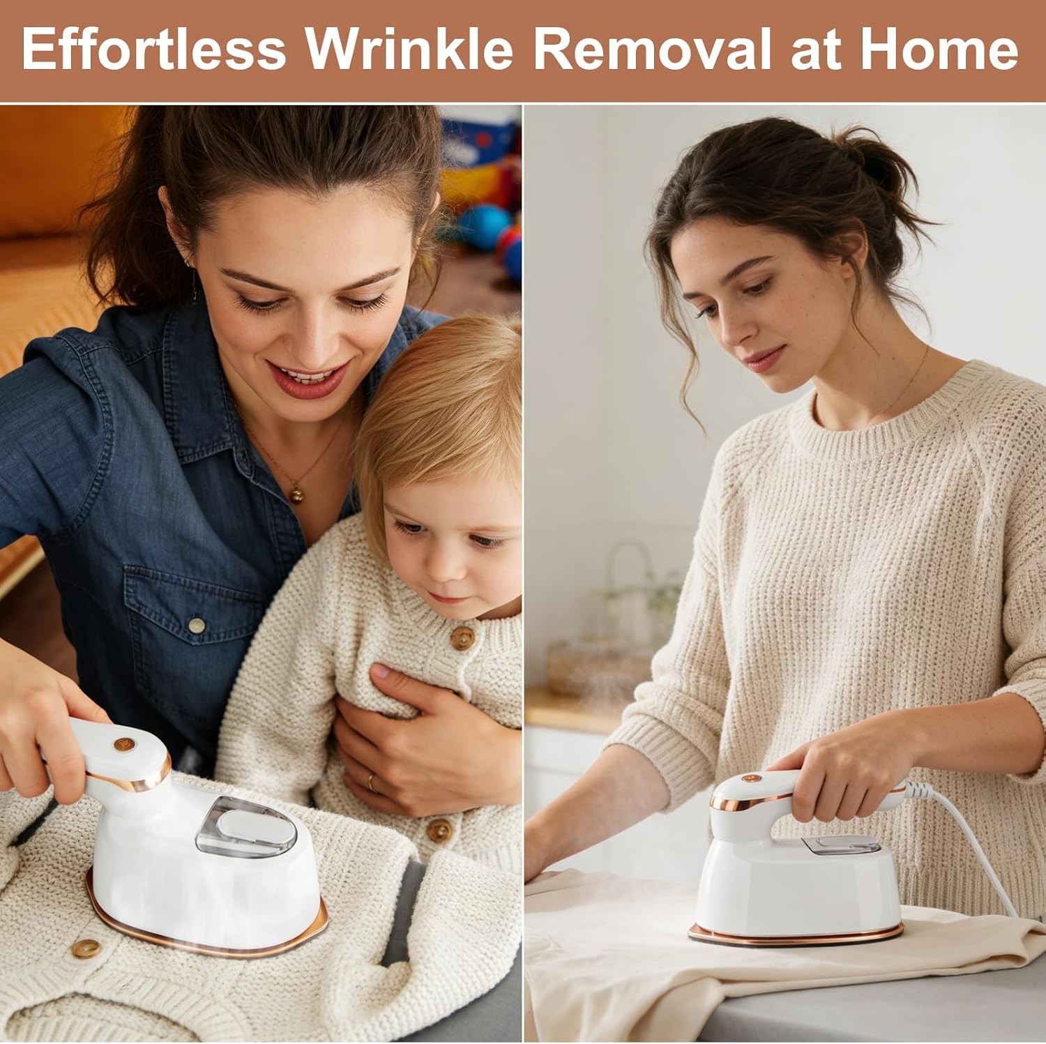 1100 W Clothes Steamer Portable Iron LCD Screen Powerful Steam Clothing 2 in 1