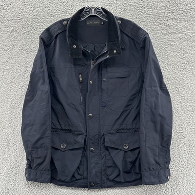 Ralph Lauren Black Label Jacket Womens Large L Blue Corduroy Collar Chore Jacket