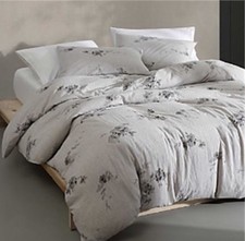 Calvin Klein Aquarelle Floral Cotton Duvet Cover Set sz QUEEN NWT Free Shipping