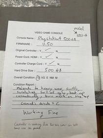 PlayStation 4 (Model CUH‑1001A) 500GB Model CUH-1001A Console*Firmware 11.50*