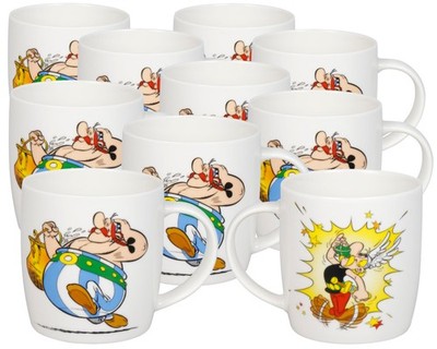10er SET KÖNITZ 1172752383 Becher Asterix & Obelix Zaubertrank - 400 ml / Mot...
