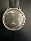 Vintage Timex Automatic Self Wind Mens Watch Date Stainless Steel Back. Working