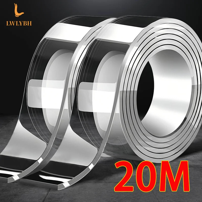 Heavy Duty Double-Sided Nano Tape Reusable Strong Stick Mounting Gel Clear Tape