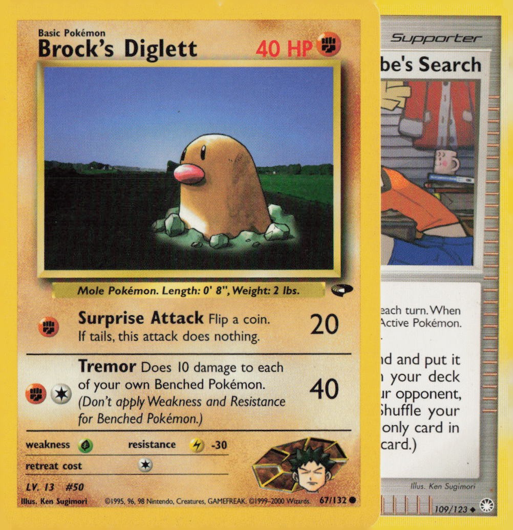 BROCK'S DIGLETT 67/132 GYM CHALLENGE MP C UNLIMITED MP