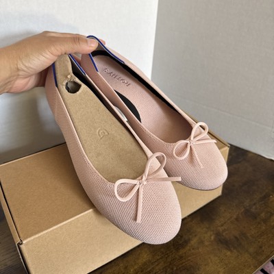 Rothy s Women s The Ballet Flat Bow Pastel Pink Ballerina Size 9 NEW