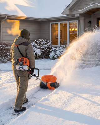 #ad 43CC Gas Powered Snow Shovel2.0HP 2 Stroke Snow Blower with 10x6quot; Clearing Path $164.68