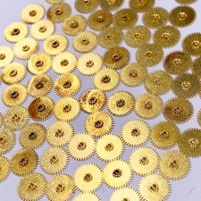 20 Gold Minute Wheels 9mm Steampunk Gears Repair Pocket Watch Parts Watchmaker