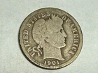 1901-O BARBER silver U.S. dime. Original Good. #q1