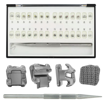 Dental Orthodontic Self Ligating Brackets DAMON Q Metal Braces MBT 022 3 Hook