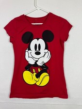 Disney Mickey Mouse T Shirt Girls Large Double Sided