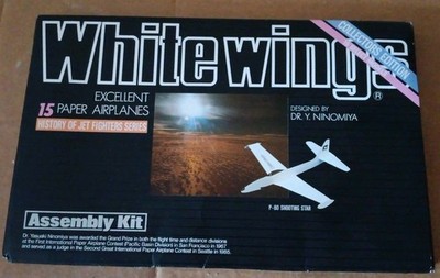 New! White Wings Paper Airplane Kit 12 Models Jet Fighter Collector Ed. Ninomiya