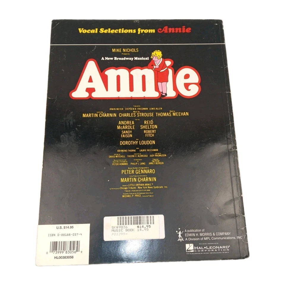 Annie Sheet Music Piano Vocal Selections Book 56 Pages 1977 - Image 2 of 4