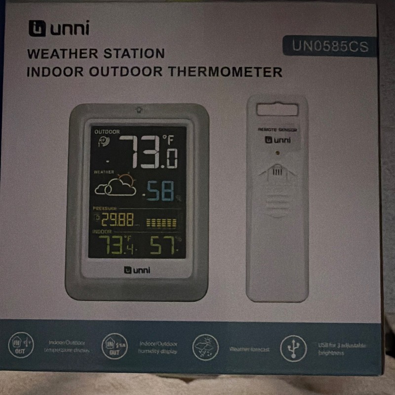Indoor/Outdoor Thermometer Monitor Colorful02, MPN X004Y6BFSD