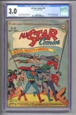 All-Star Comics 36 (CGC 3.0) Batman Superman JSA Hasen Kubert Elias Fox 1947 DC
