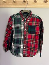 POLO RALPH LAUREN Boys Multi-color Plaid Button Down Shirt, Size 5, NWT
