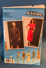 Simplicity Pattern Dresses with Collar Sleeve Variations Sz 6 to 14  2923   MAP