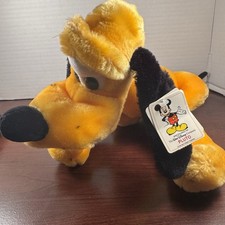 Vintage Disneyland Walt Disney World Pluto 12  Plush Stuffed Animal W/tag