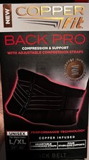 Copper Fit Black Back Pro Compression  Support, Adjust. Unisex L /XL New In box