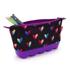 Hearts Pencil Case for Girls  Silicone Large Capacity Pencil Pouch  Pencil ...