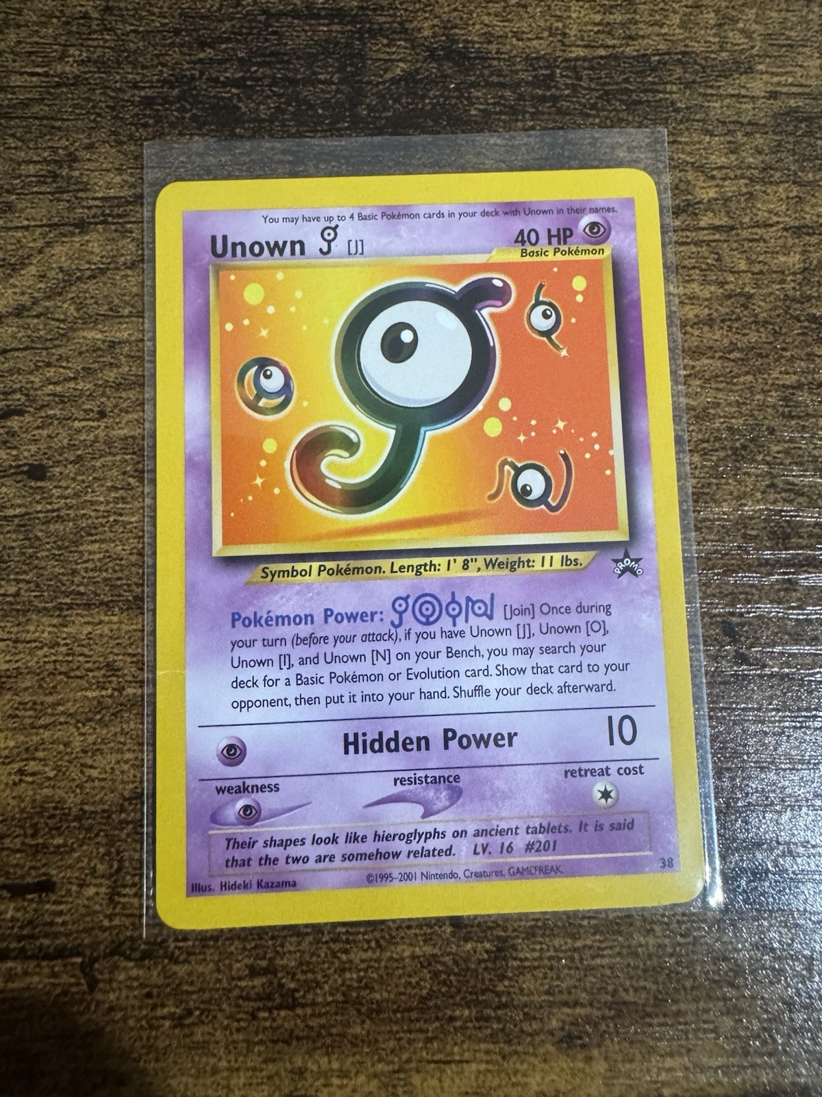 Pokémon Unown [J] 38/53 Wotc Promo Regular 40 HP Hidden Power Card