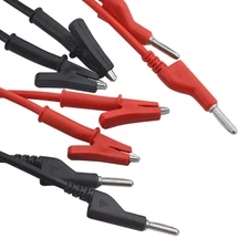 6 PCS Multimeter Banana Plug to Crocodile Alligator Clip Test Lead Wire Cable...