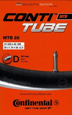 Continental MTB 26 Schlauch 26 Zoll DV (47/62-559) DV 40mm