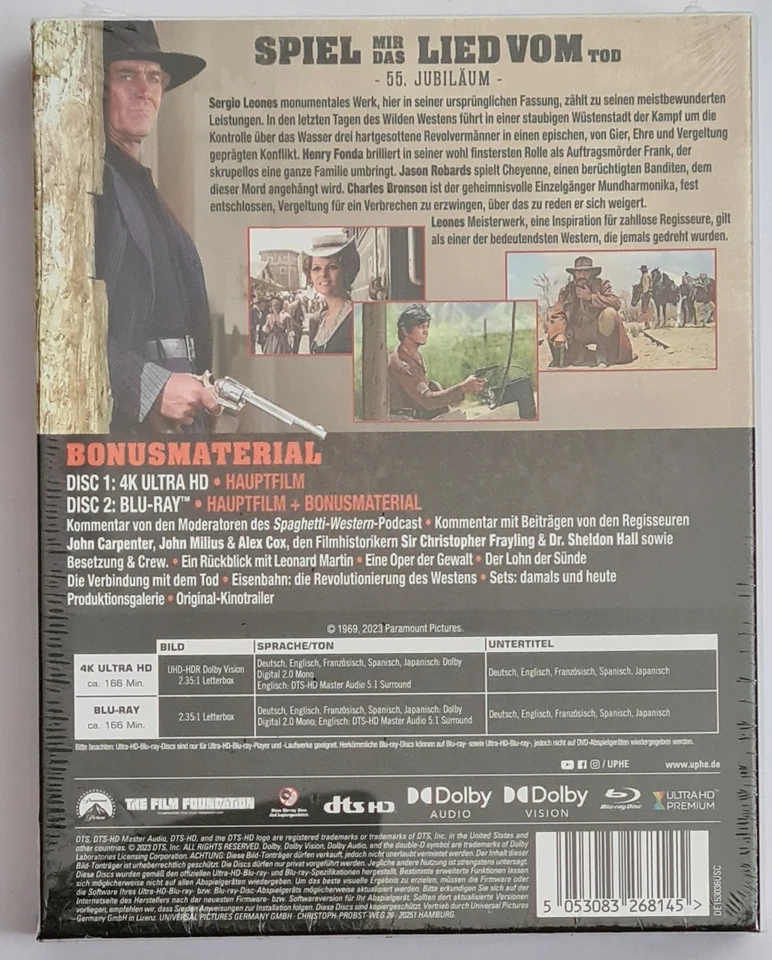 Spiel mir das Lied vom Tod - 4K UHD COLLECTOR'S EDITION inkl. Austausch BluRay - Bild 4 von 4