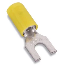 Sta-Kon 10Rc-6F Fork Terminal, #6 Stud Size, 10 Awg, 600 V, Vinyl Insulated,