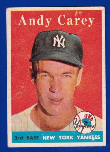 ANDY CAREY yankees 1958 TOPPS #333 VERY GOOD