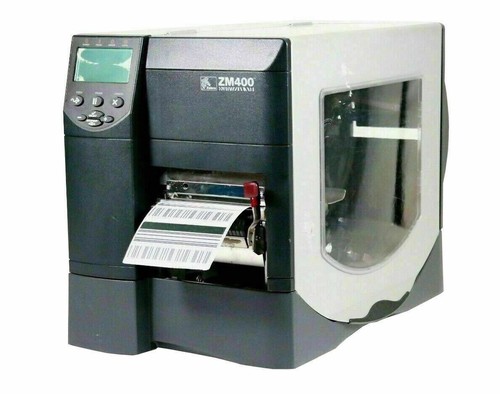 Zebra ZM400 FedEx Direct Thermal Label Printer Peel Rewind USB Serial Parallel - Picture 2 of 12