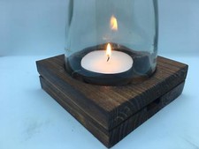 Set 3 Portacandele In Legno Vintage - Altezze Diverse Per Centrotavola - Foto 12