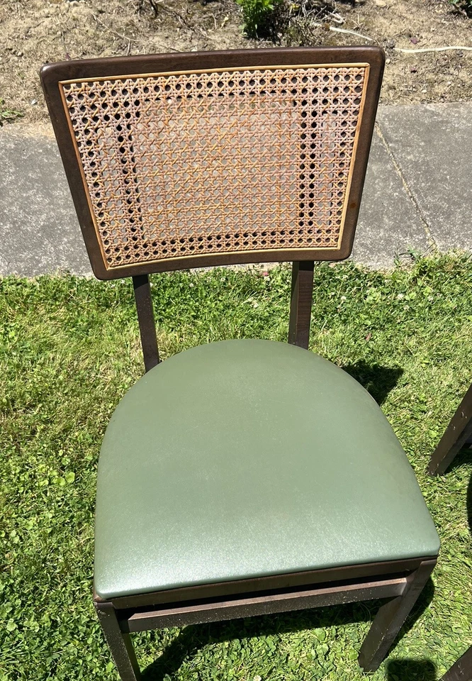 4 sillas plegables de madera Stakmore años 60 verde recogida local Foto 2 de 4
