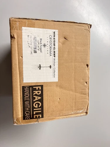 Crystorama Lighting WIN-610-BF-CL-MWP Winham Light Pendant W 7” x H 14” Black - Picture 8 of 8