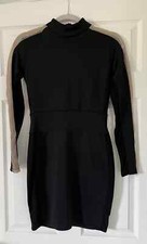 ZARA fitted evening dress, size S, black with beige lining