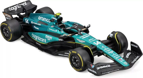1:43 Bburago B18-38190A Fernando Alonso Aston Martin AMR23 (no Figure) 2023 - Picture 1 of 2