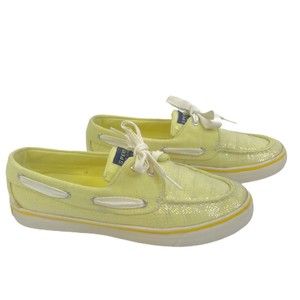 yellow sperry shoes