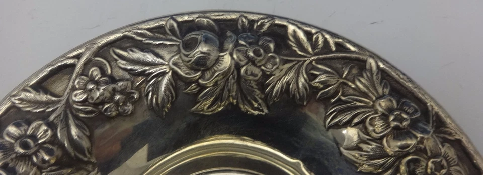 Repousse by Kirk Sterling Silver Candy Dish 6" Diameter #13F (#0538) - Imagem 3 de 4