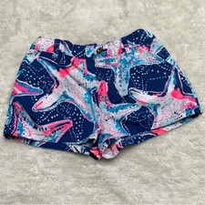 Lilly Pulitzer Girl's Adie Shorts Blue Pink Indigo Star Fish Struck Size 14