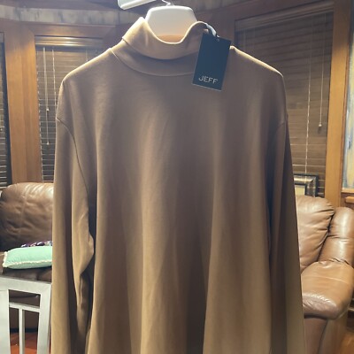 JEFF Turle Neck Long Sleeve Camel Men Large New With Tags