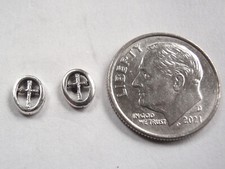 Cross 925 Sterling Silver Stud Earrings Small