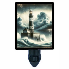 Lighthouse Decorative Photo Night Light, Storms Fury, Lighthouses